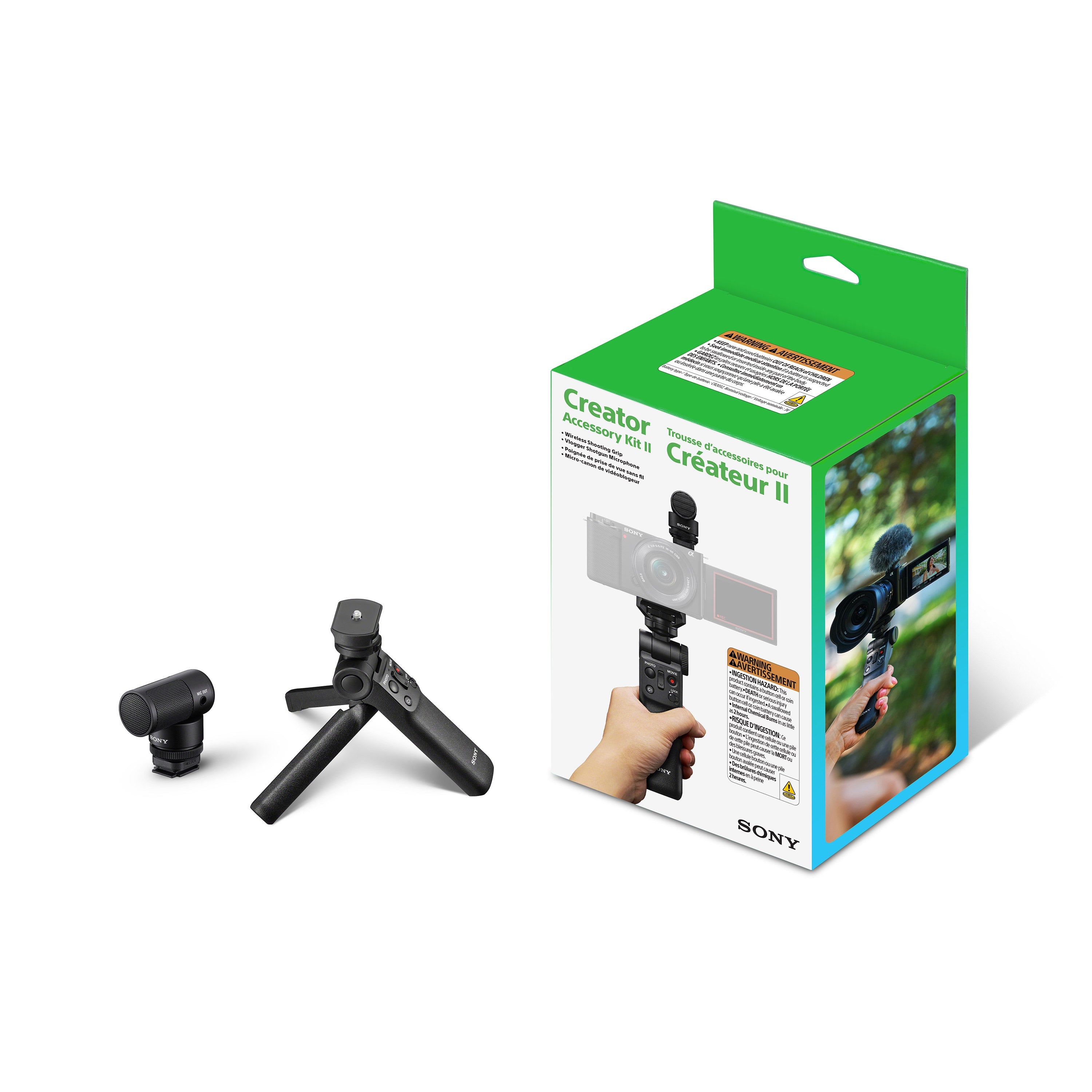 Sony Creator Accessory Kit II (Wireless Shooting Grip + Vlogger Shotgun Microphone)