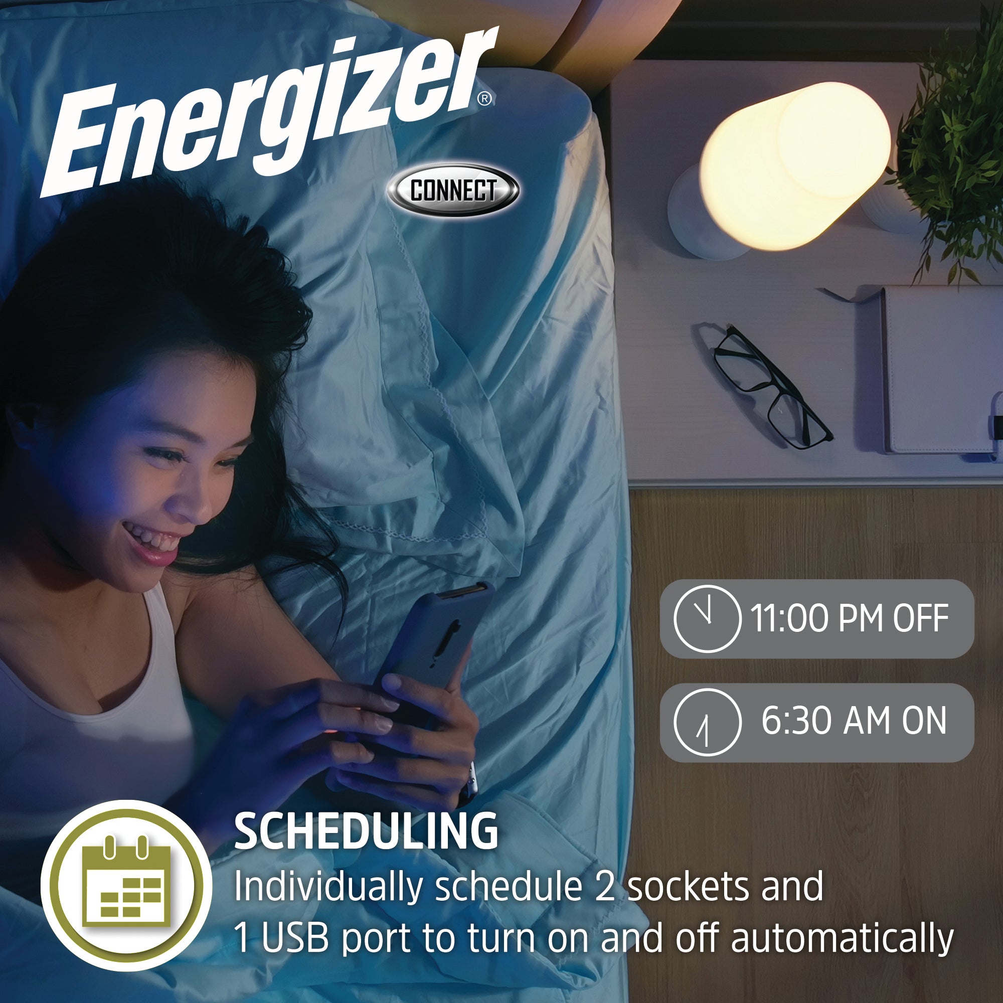 Energizer Smart In-Wall Outlet with USB-C & USB-A