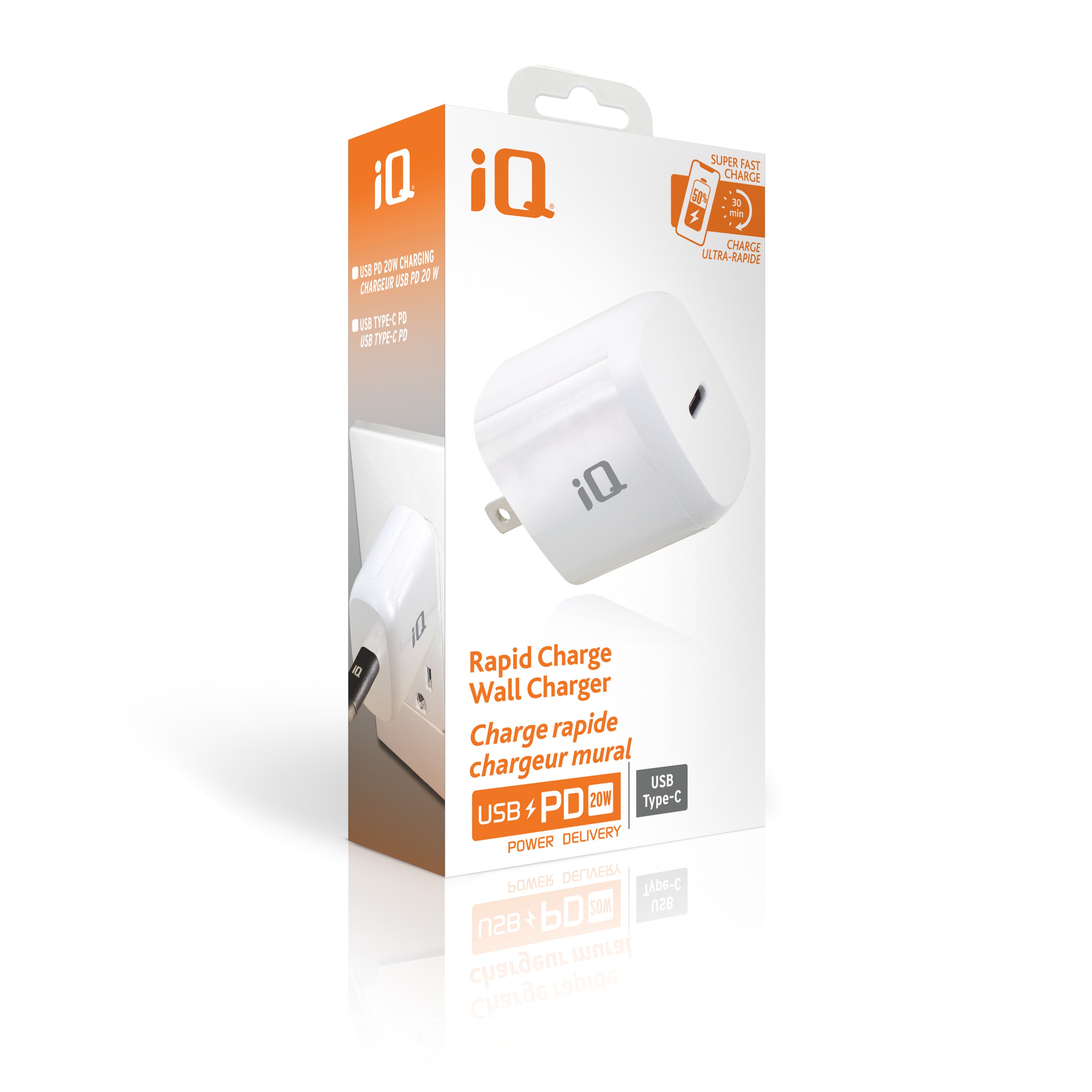 iQ USB PD 20W Wall Charger - White