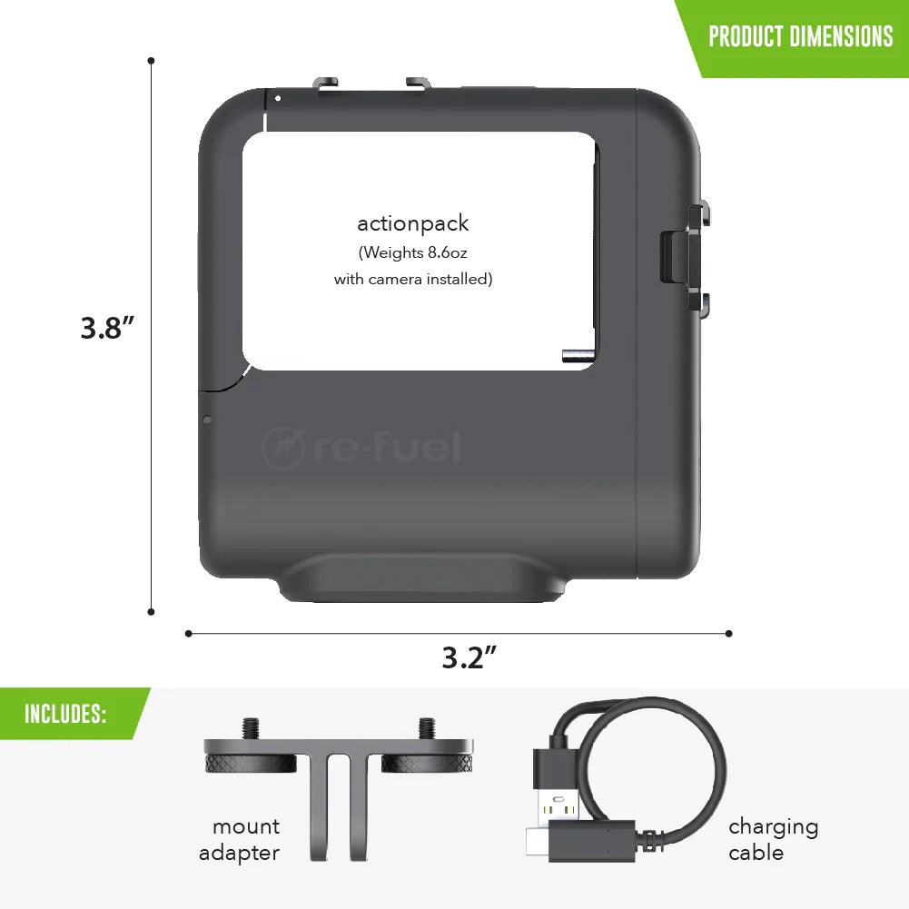 Re-Fuel 9Hr ActionPack GoPro 9&10 Extended Battery