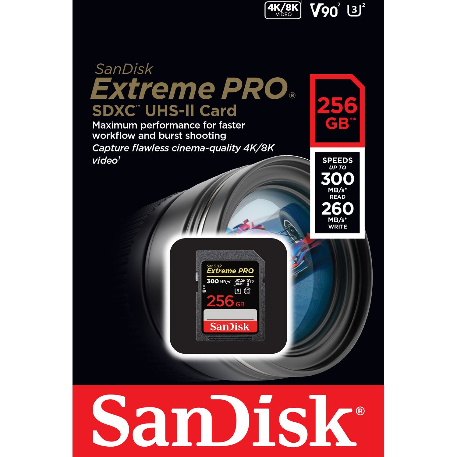 Sandisk Extreme Pro SDXC 256GB card V90 300MB/s