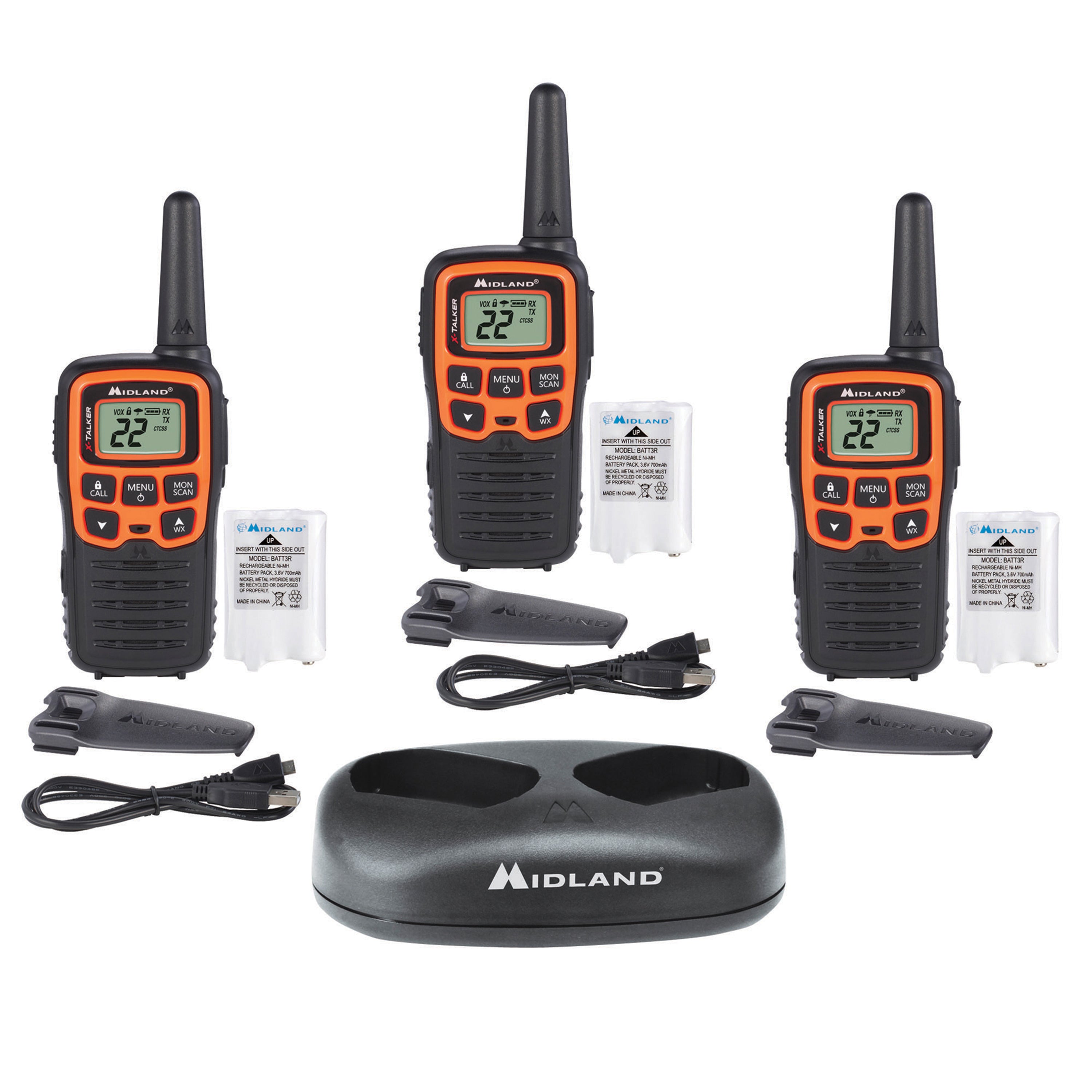 Midland X-Talker T51X3VP3 Two-Way Radios (3 Pack)