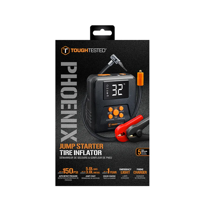 ToughTested Phoenix Vehicle Jump Starter with Air Pump & Power Bank