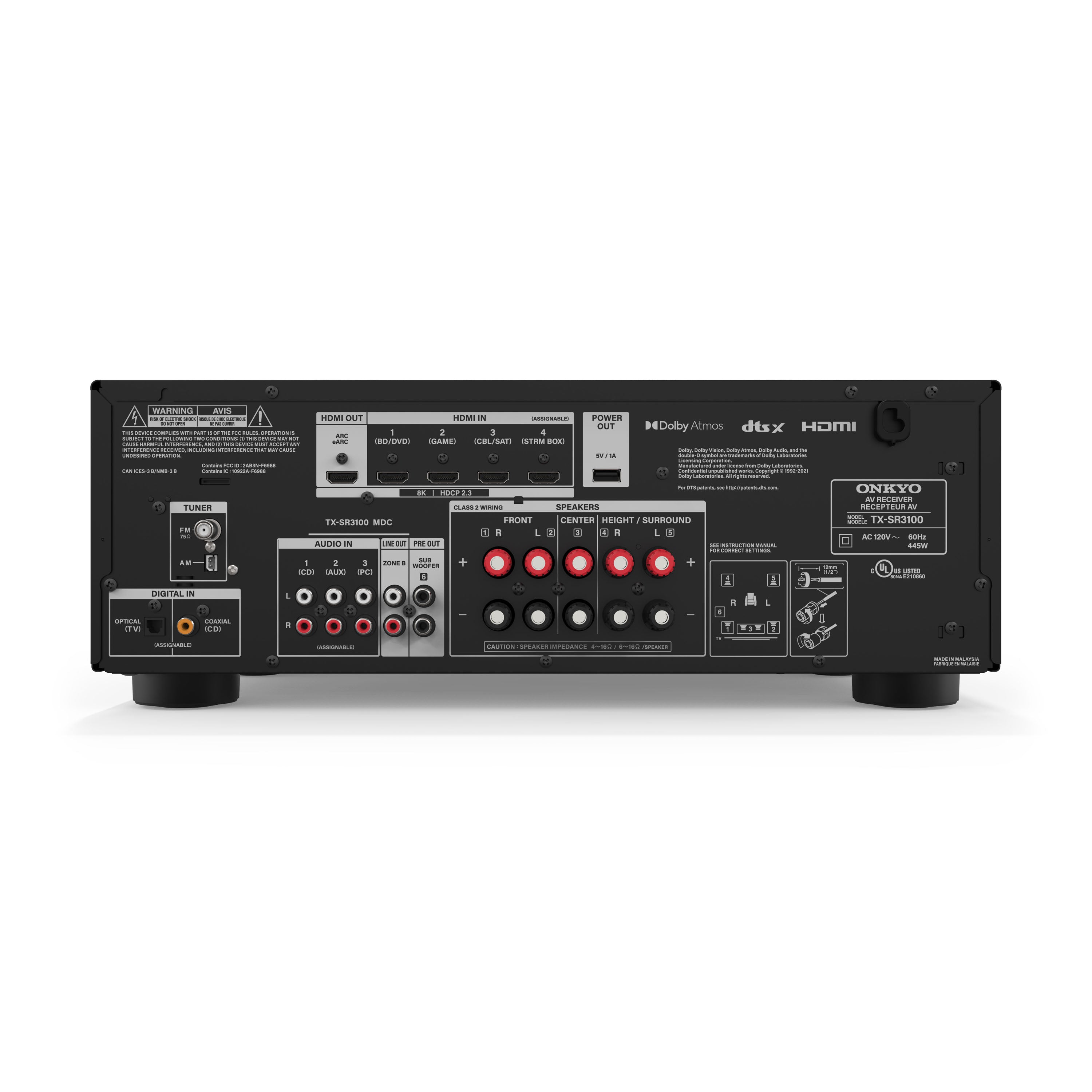 Onkyo TX-SR3100 5.2 Channel AV Receiver