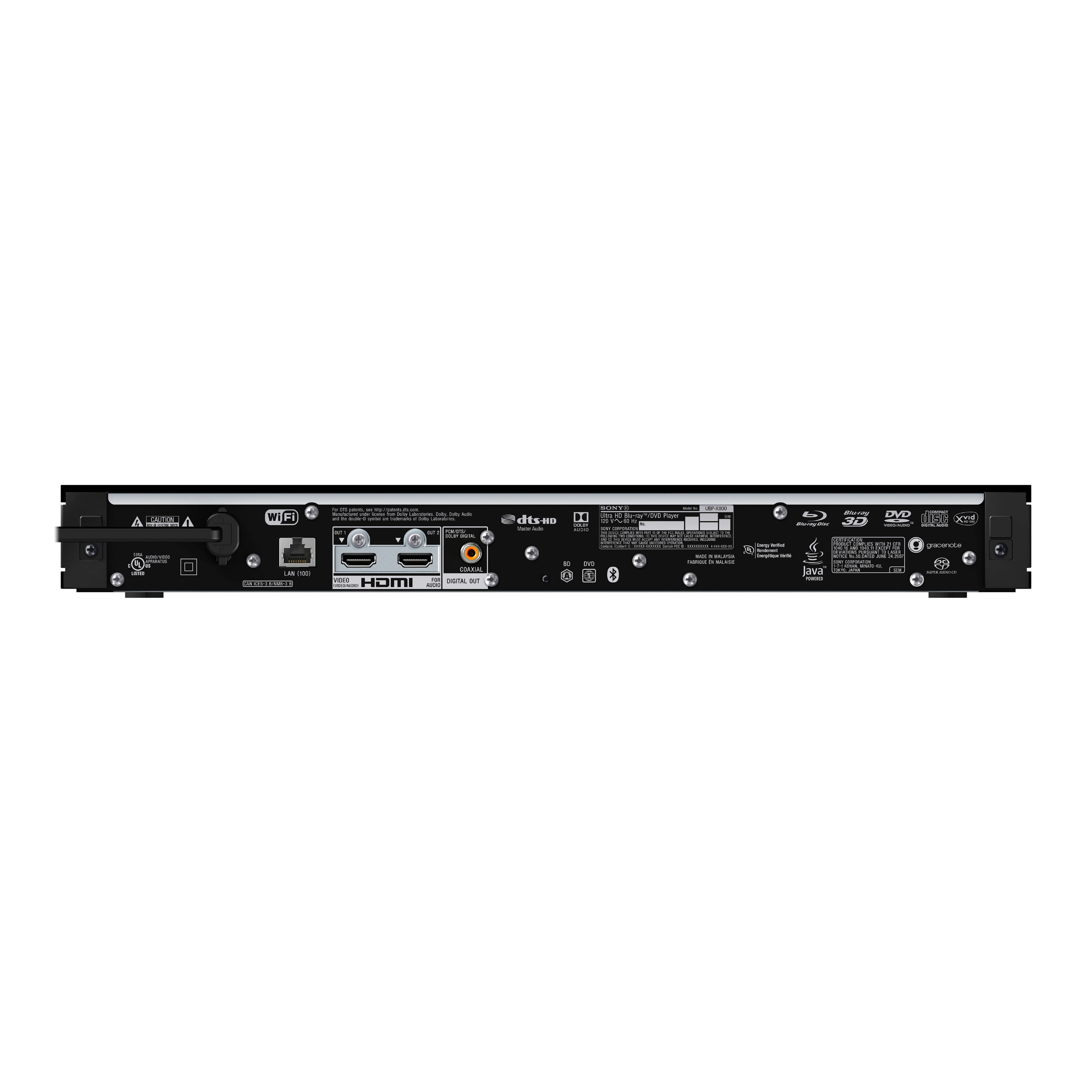 Sony 4K Ultra HD Blu-ray™ Player with Dolby Atmos®, HDR and Wi-Fi for Streaming Video | UBP-X800M2