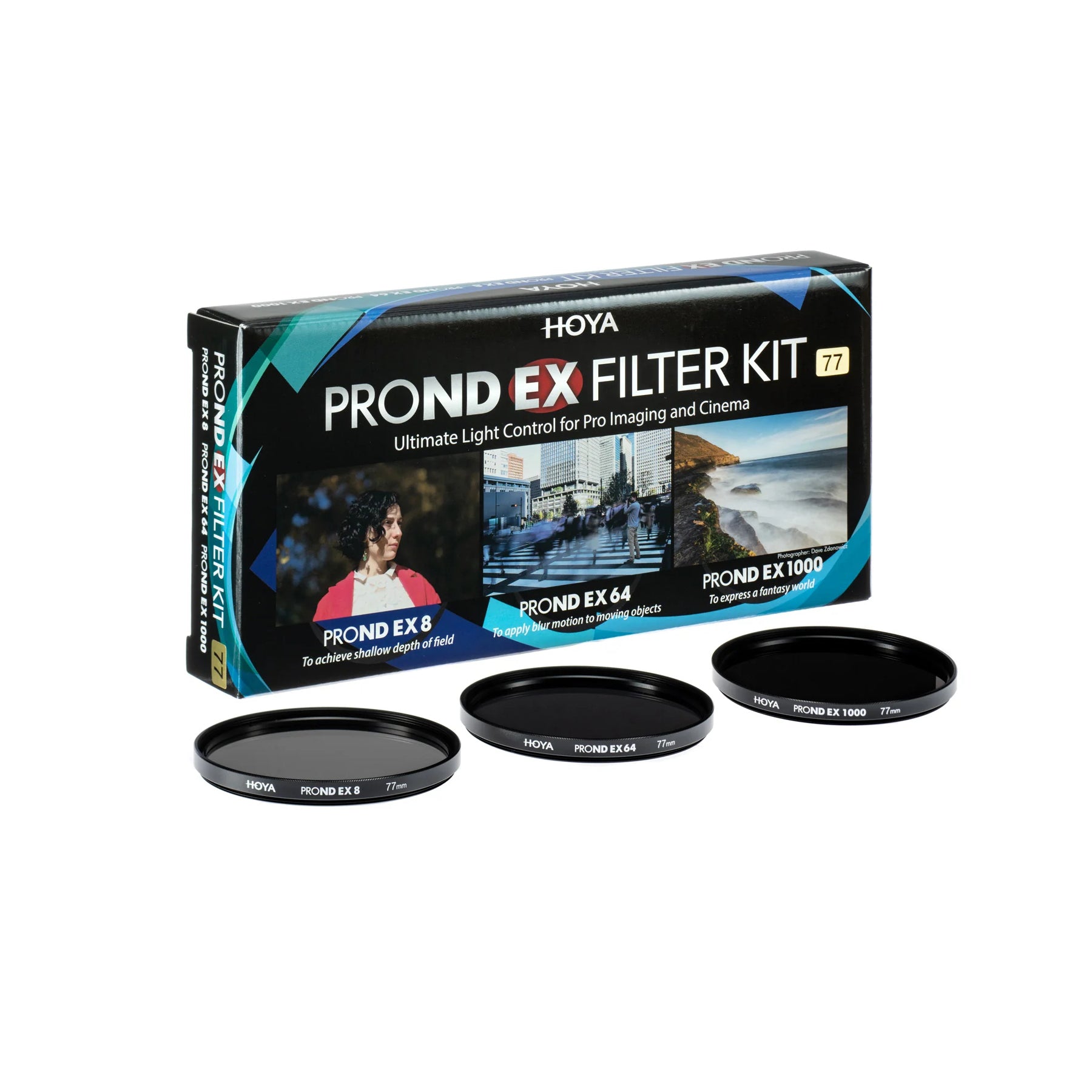 Hoya ProND EX Filter Kit - 3 Filters  and Wallet