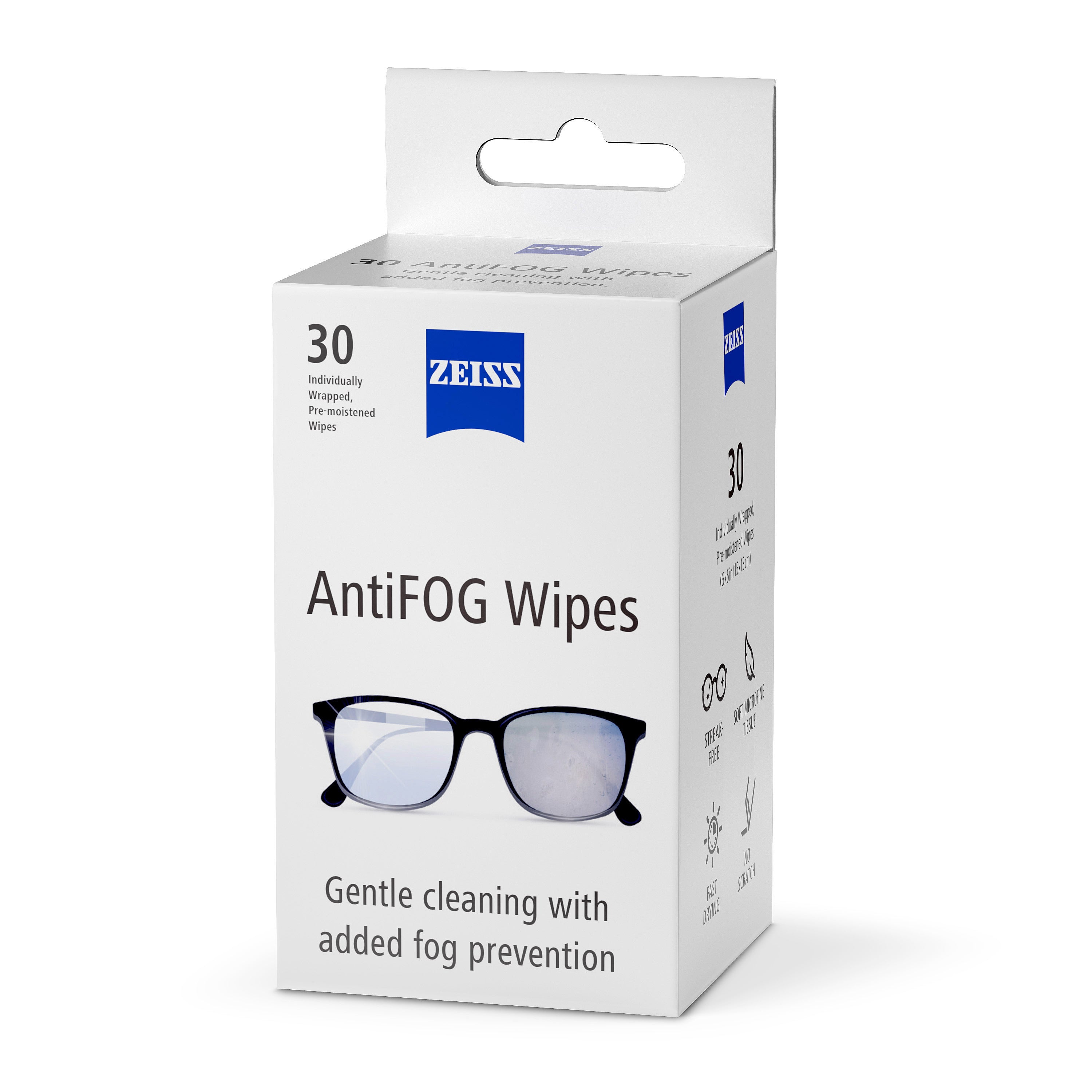 Zeiss 30 Count Anti Fog Lens Wipes