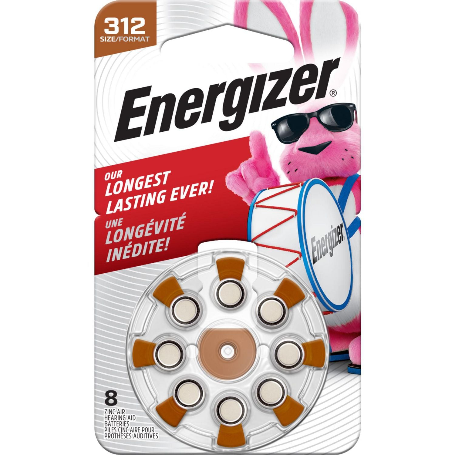 Energizer Hearing Aid Size 312 EZ Turn (8 Pack)