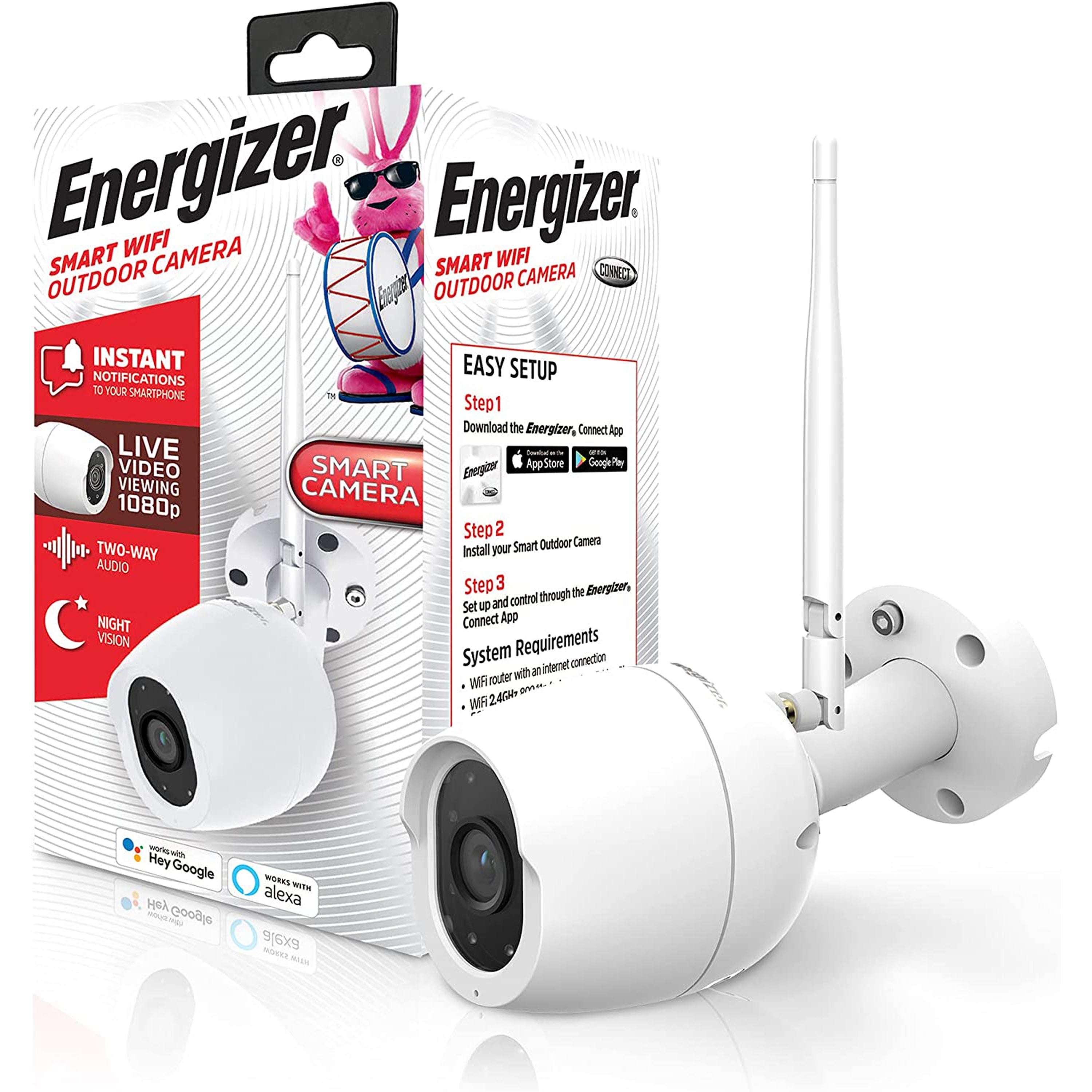 Energizer Smart Wi-Fi 1080P HD Outdoor Camera