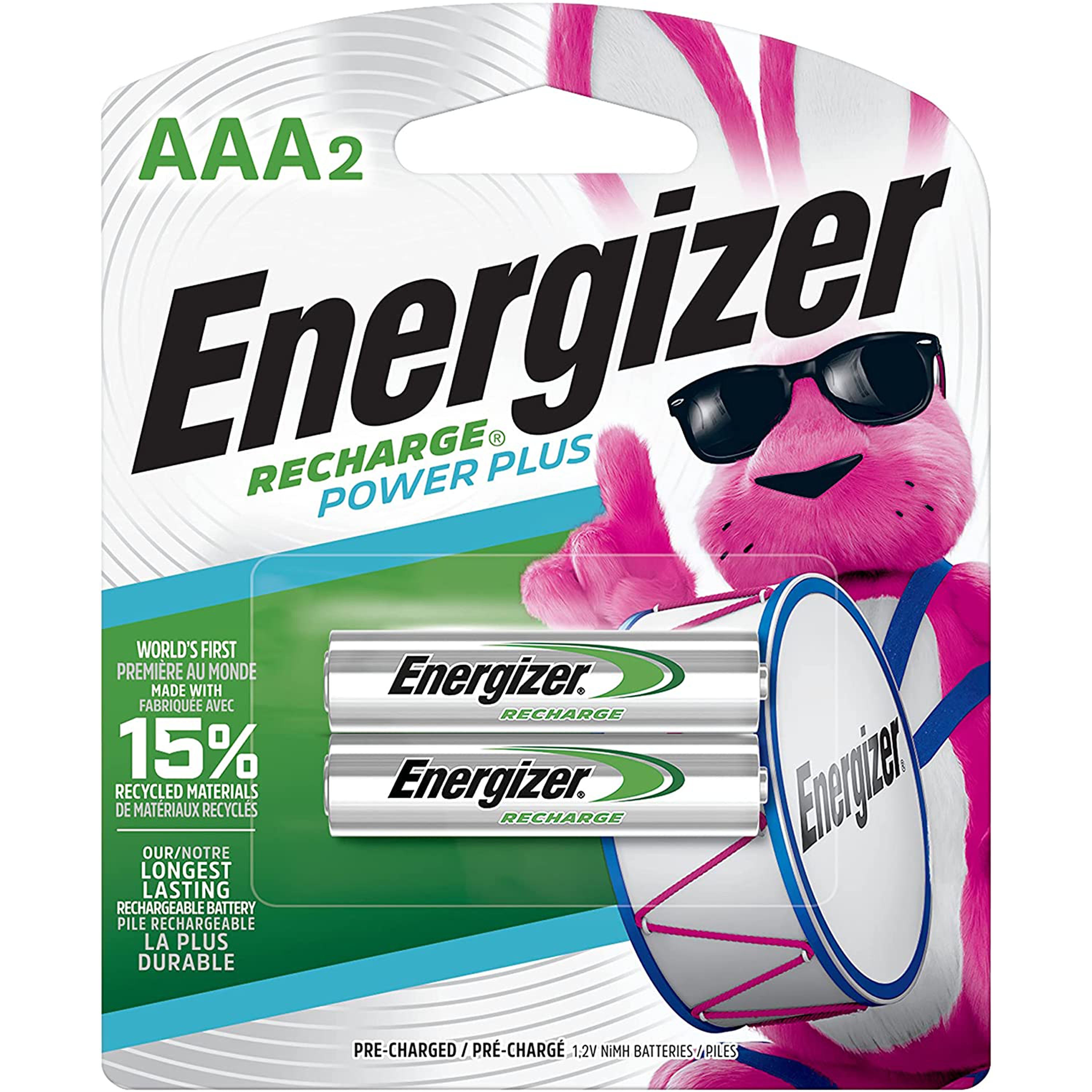 Energizer RECHARGE Batteries AAA 850mah (2 Pack)