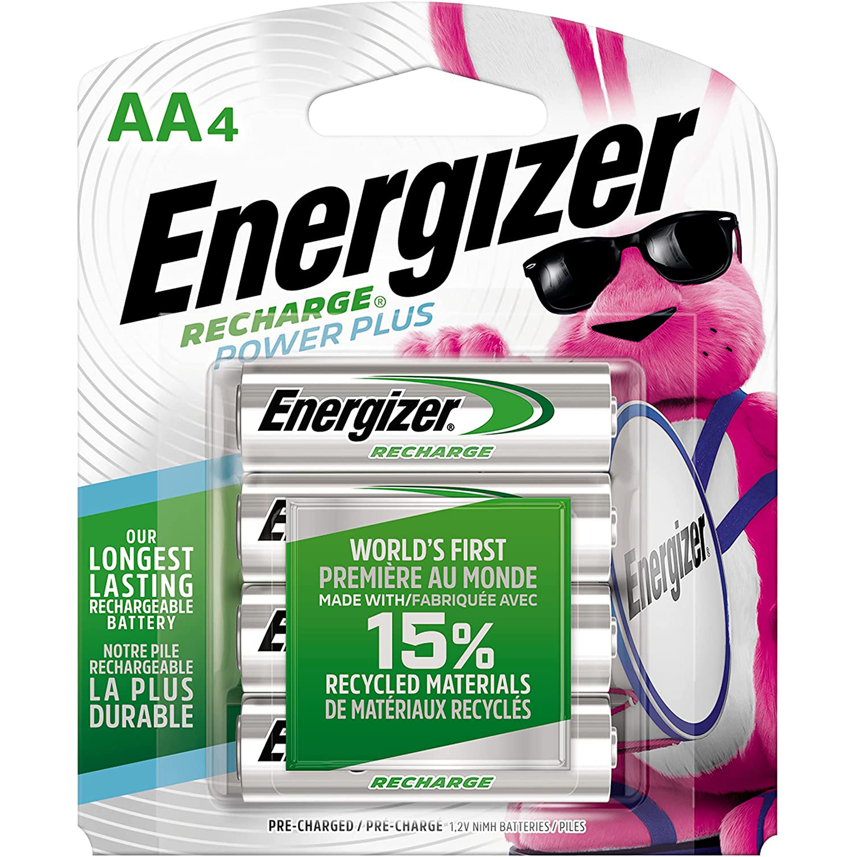 Energizer RECHARGE Batteries AA (4 Pack)