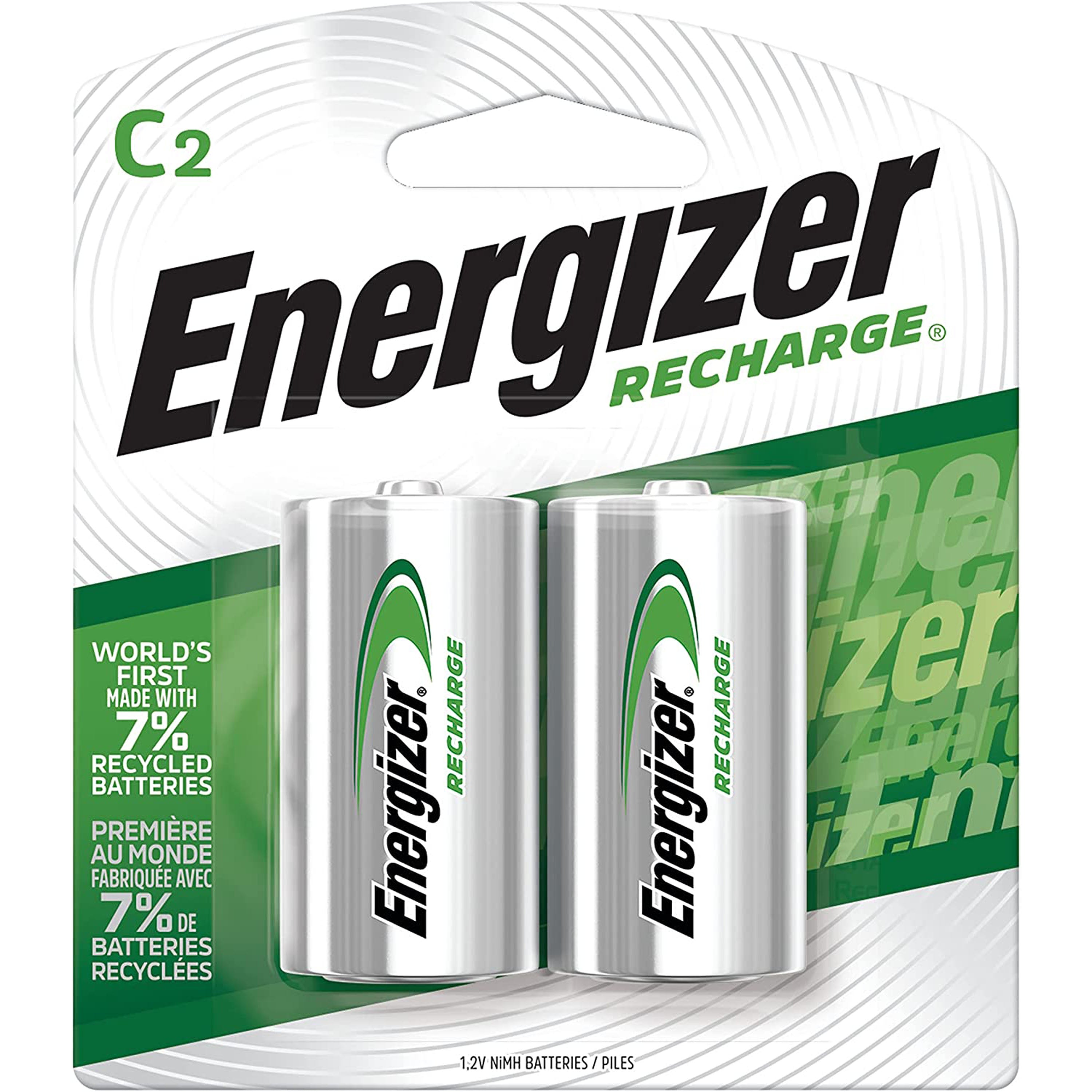 Energizer RECHARGE Batteries C (2 Pack)