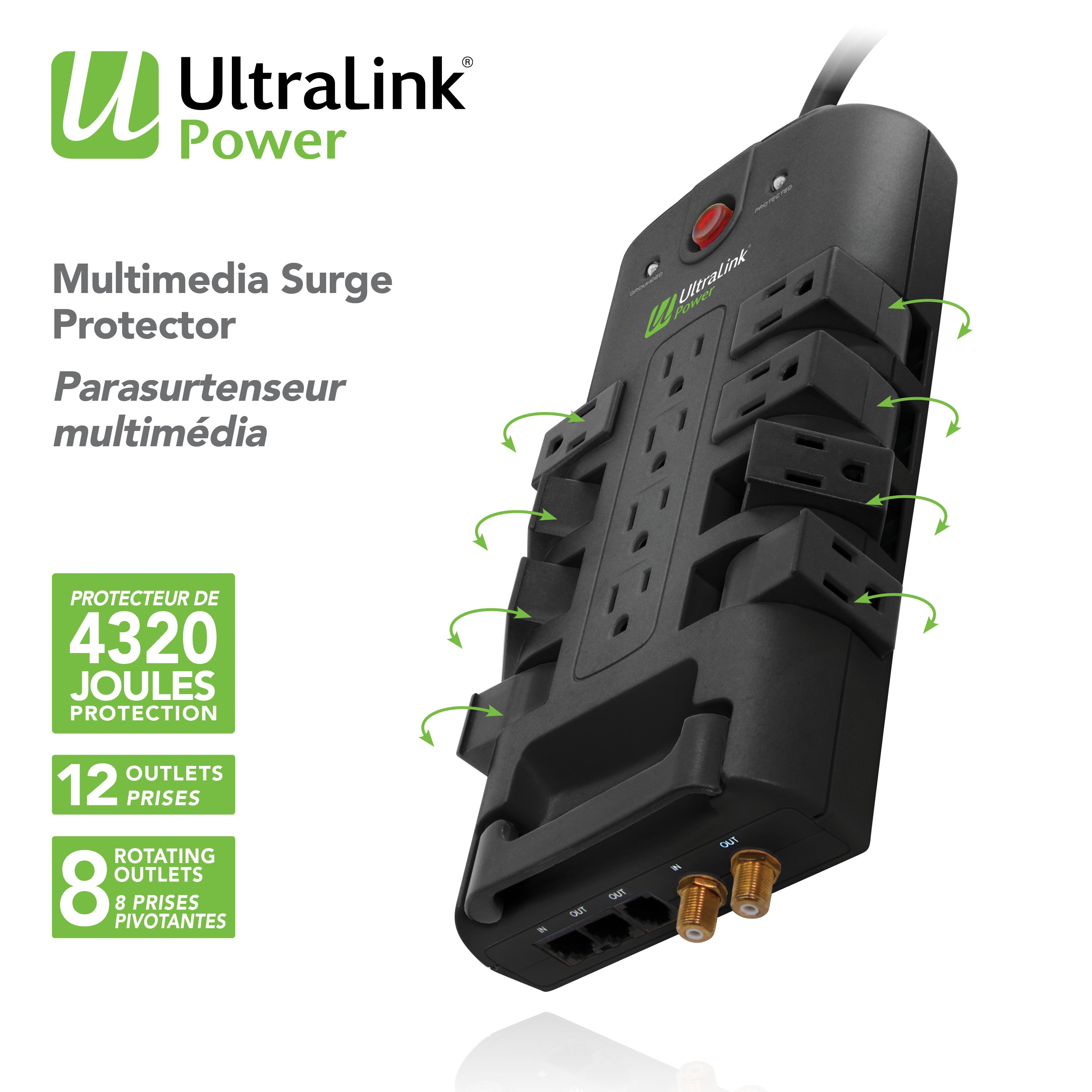 Ultralink Power: Surge Protector - 12 Outlet