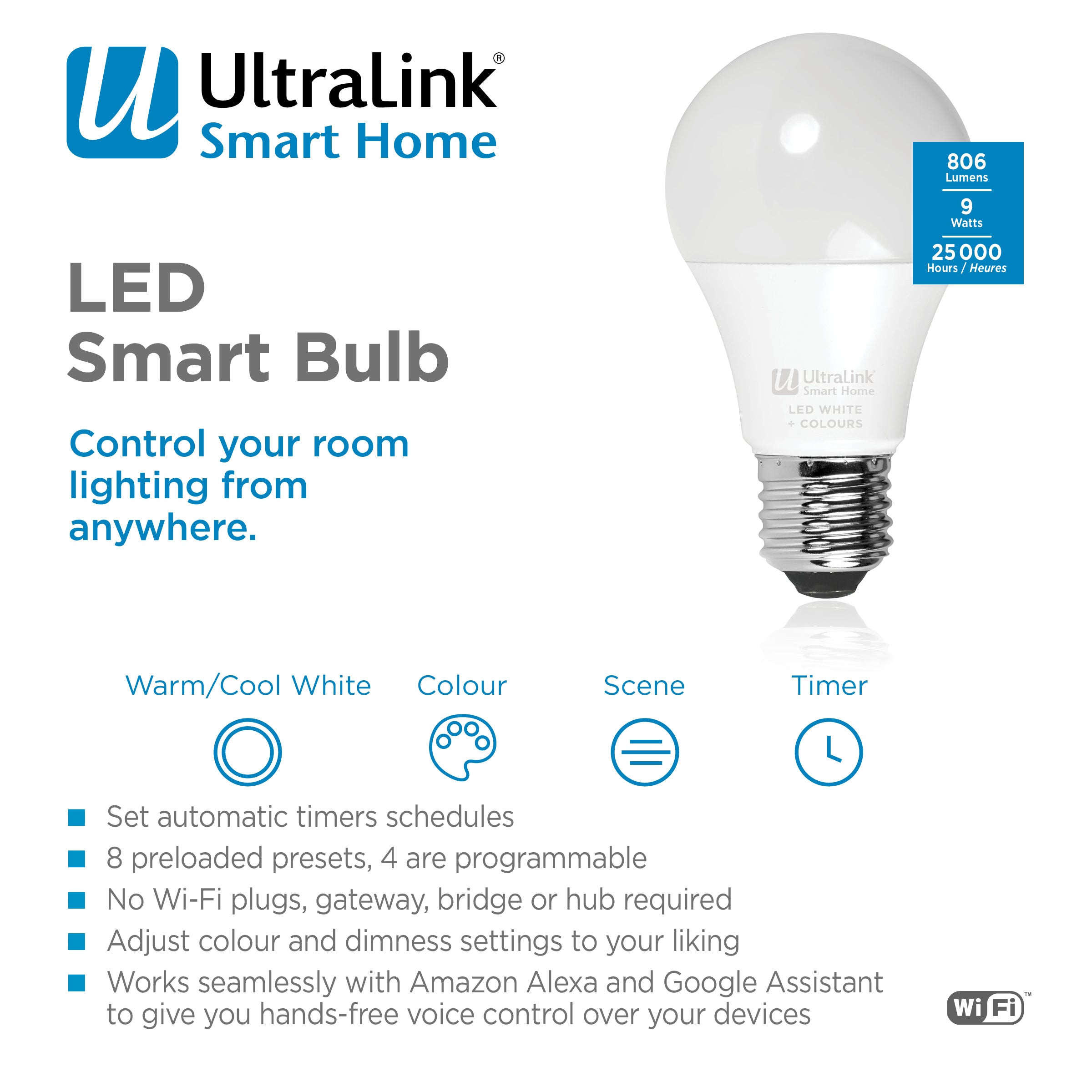 UltraLink Smart Home Wifi Bulb